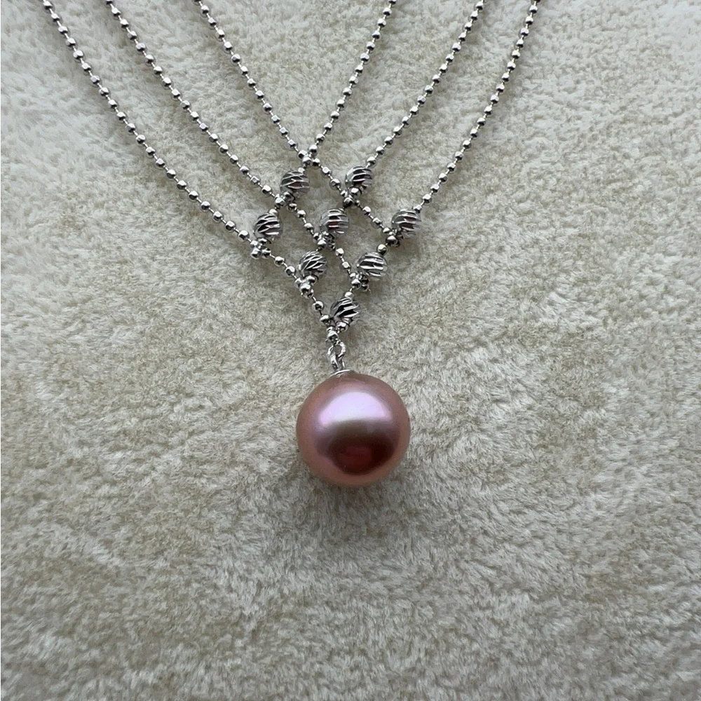 Elegant Sterling Silver Edison Pearl Pendant Necklace - Picture 4 of 7